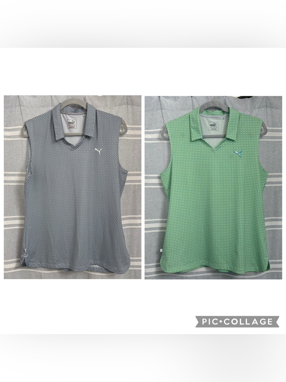 Puma Lot of 2 Women's Dry Cell Sleeveless Golf Polo Size L